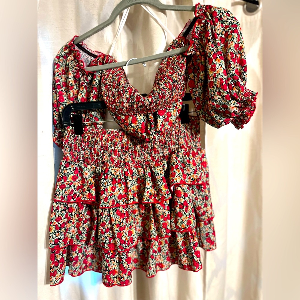 SHEIN two piece set. Skirt and small crop top